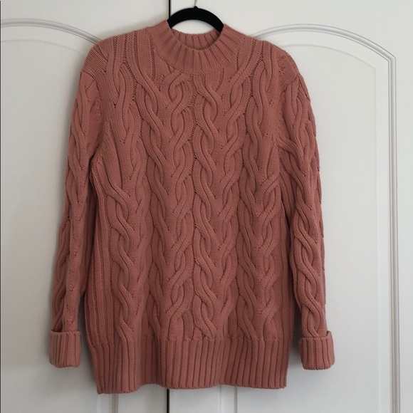 COS Sweaters - COS dusty mauve cable knit tunic SIZE M.